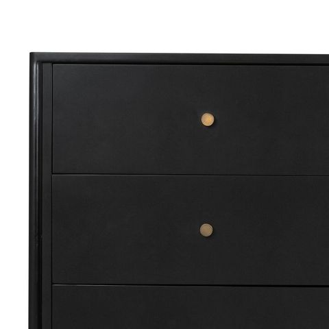 Soto 8 Drawer Dresser Black Four Hands | Dresser Drawers, 8 Drawer ... inside The craftsmanship behind Soto's black dresser design and functionality