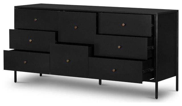 Soto 8 Drawer Dresser-Black - Transitional - Dressers - By Four Hands ... inside Soto 8 Drawer Dresser, Black