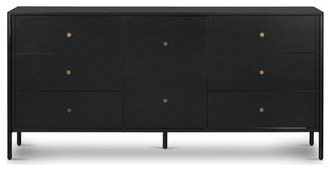 Soto 8 Drawer Dresser-Black - Transitional - Dressers - By Four Hands ... throughout The craftsmanship behind Soto's black dresser design and functionality