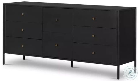 Soto Black 8 Drawer Dresser From Four Hands | Coleman Furniture with regard to The craftsmanship behind Soto's black dresser design and functionality