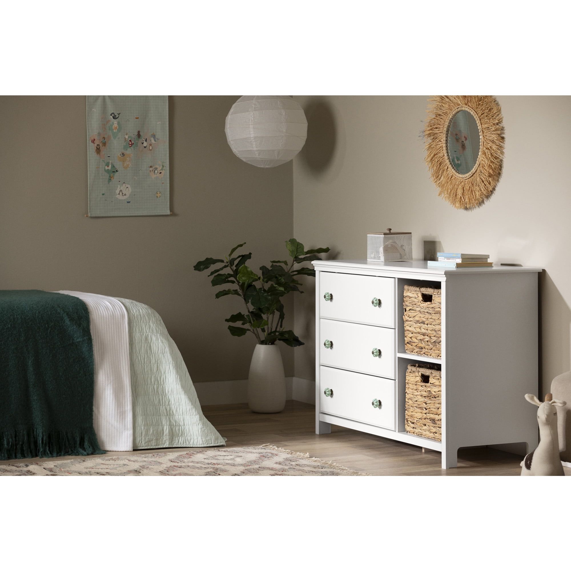 South Shore Balka, Bohemian Harmony Dresser, White - Walmart.com in Maintaining Your Balka Dresser Keeping That Pure White Sheen