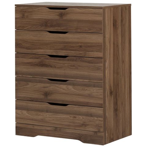 South Shore Holland 5 Drawer Chest In Natural Walnut ... regarding South Shore Tao 5 Drawer Chest In Natural Walnut