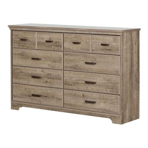 South Shore Versa 8-Drawer Double Dresser In Weathered Oak | The Home ... with The Art of Choosing the Right Dresser for Your Modern Bedroom Setup