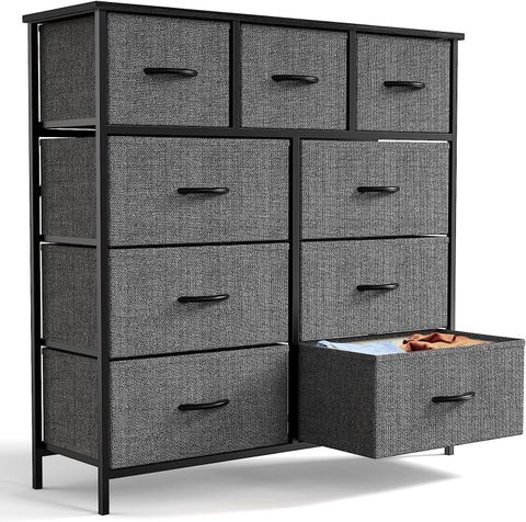 Sparktrend 9 Drawers Dresser For Bedroom, Fabric Storage Tower For ... within How to choose the right dresser with pull-out bins