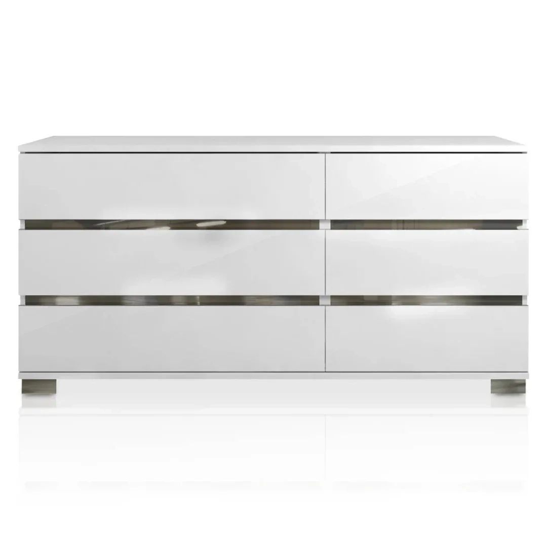 Spectrum 6-Drawer Solid Mango Wood Dresser In Smoke Grey Finish W/ Gun ... with The art of selecting quality dressers for everyday living