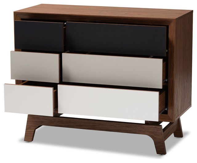 Understanding the Craftsmanship of the Tabitha Mid-Century Modern Multicolor Wood 6-Drawer Chest