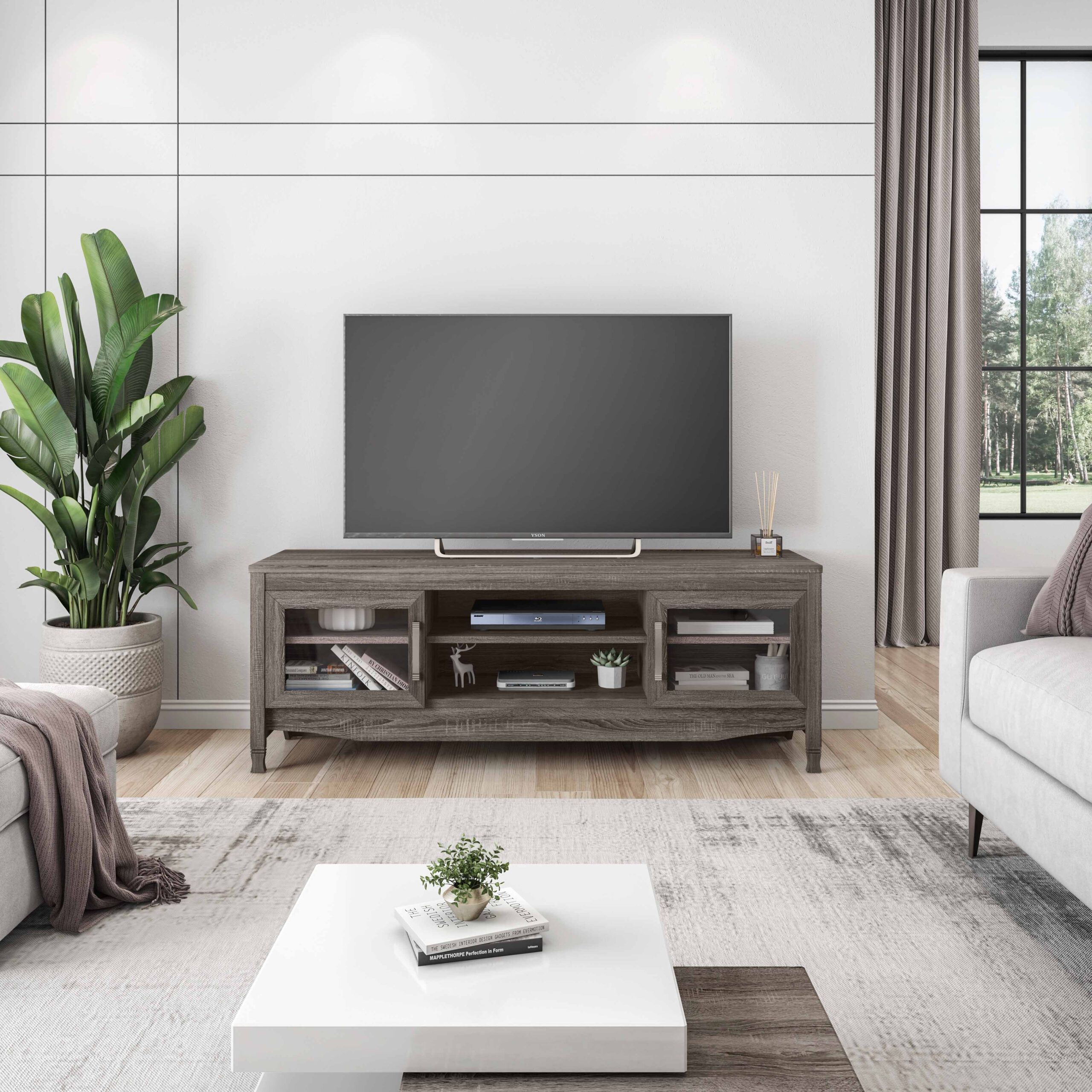 Beyond Aesthetics Understanding the Design and Function of the Techni Mobili Gray Driftwood TV Stand