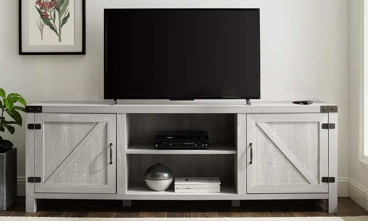 The 13 Best Places To Buy Tv Stands In 2024 intended for Beyond the Basics: Mastering Glass Doors and Open Shelf Integration in Contemporary Spaces
