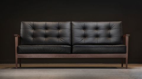 The Mid-Century Show Wood Armchair And Sofa | Century Modern throughout Sofa Couch, Black, Leather, Mid Century Lounge