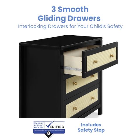 Theo 3 Drawer Dresser With Changing Top - Delta Children regarding Theo Dresser