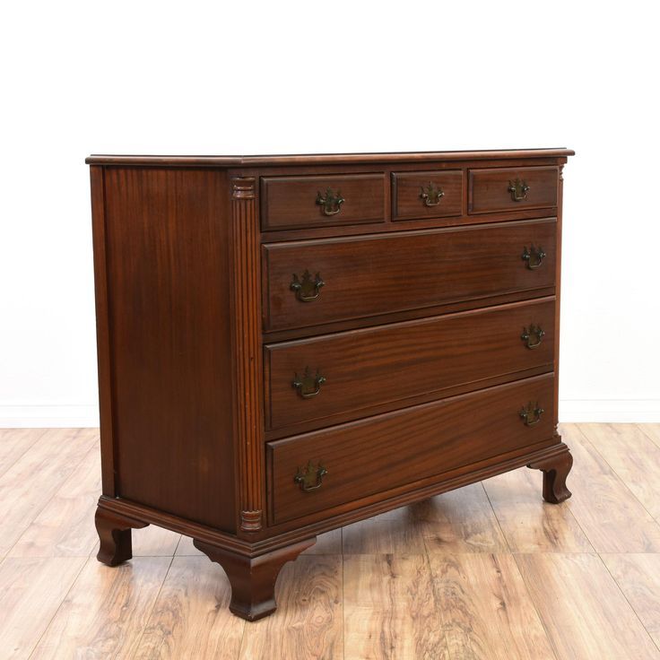 This Dresser Is Featured In A Solid Wood With A Glossy Dark Cherry ... regarding Maxine Wood Chest With Durable Brushed Gold Metal Base, Dark Cherry Finish