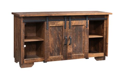 Timberline 62 Inch Tv Stand - Ohio Hardwood Furniture in Furniture Of America Krella Wood Rustic 62-Inch Tv Stand In Reclaimed Oak