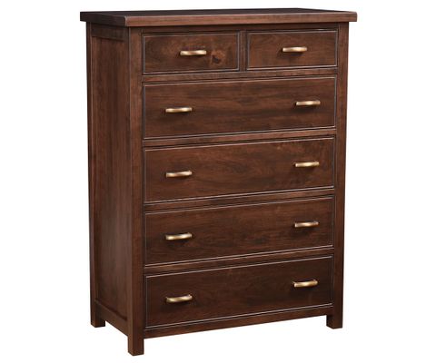 Timbermill Six Drawer Chest - Heritage Amish Furniture intended for Boheme Chimay 6-Drawer Chest
