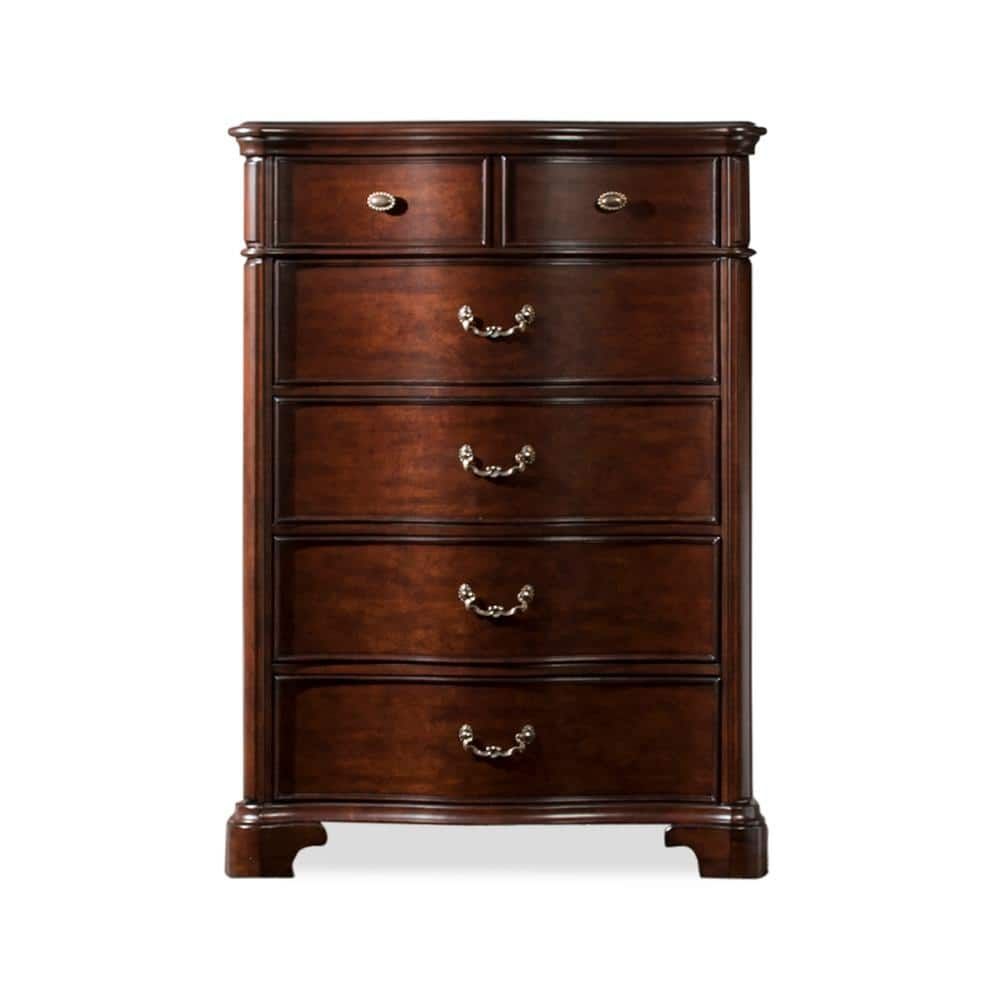 Tomlyn Dark Cherry 6-Drawer Chest Of Drawers Tb600Ch - The Home Depot inside Wooden Chest, Dark Cherry