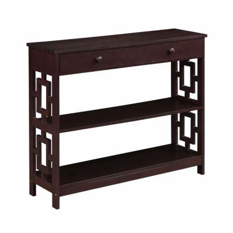 Town Square 1 Drawer Console Table, Espresso, 39.5X12X31.5 - Kroger in Exploring the Popular Town Square Console Table with Shelf in Espresso Finish