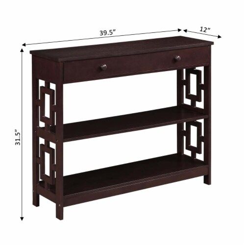 Town Square 1 Drawer Console Table, Espresso, 39.5X12X31.5 - Kroger within Town Square Console Table With Shelf, Espresso
