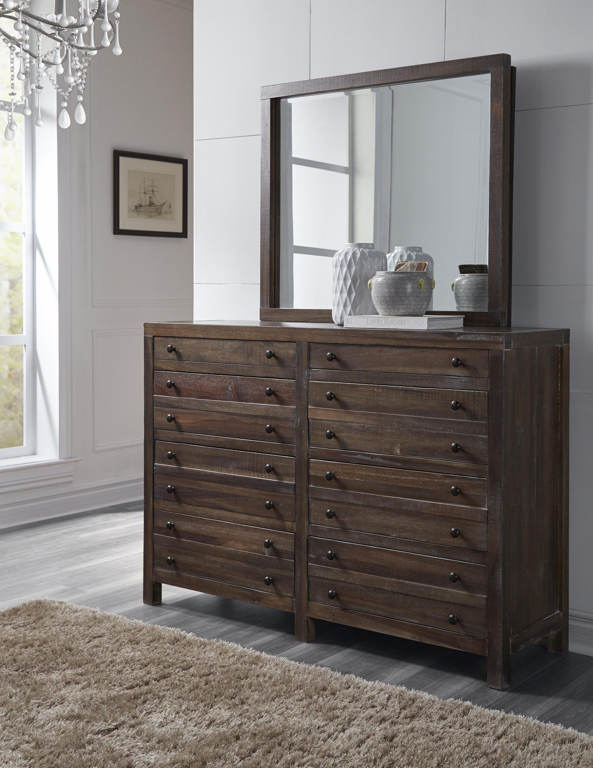 Townsend Eight Drawer Solid Wood Dresser In Java-Finish:java - Walmart.com with regard to 8 Drawer Dresser