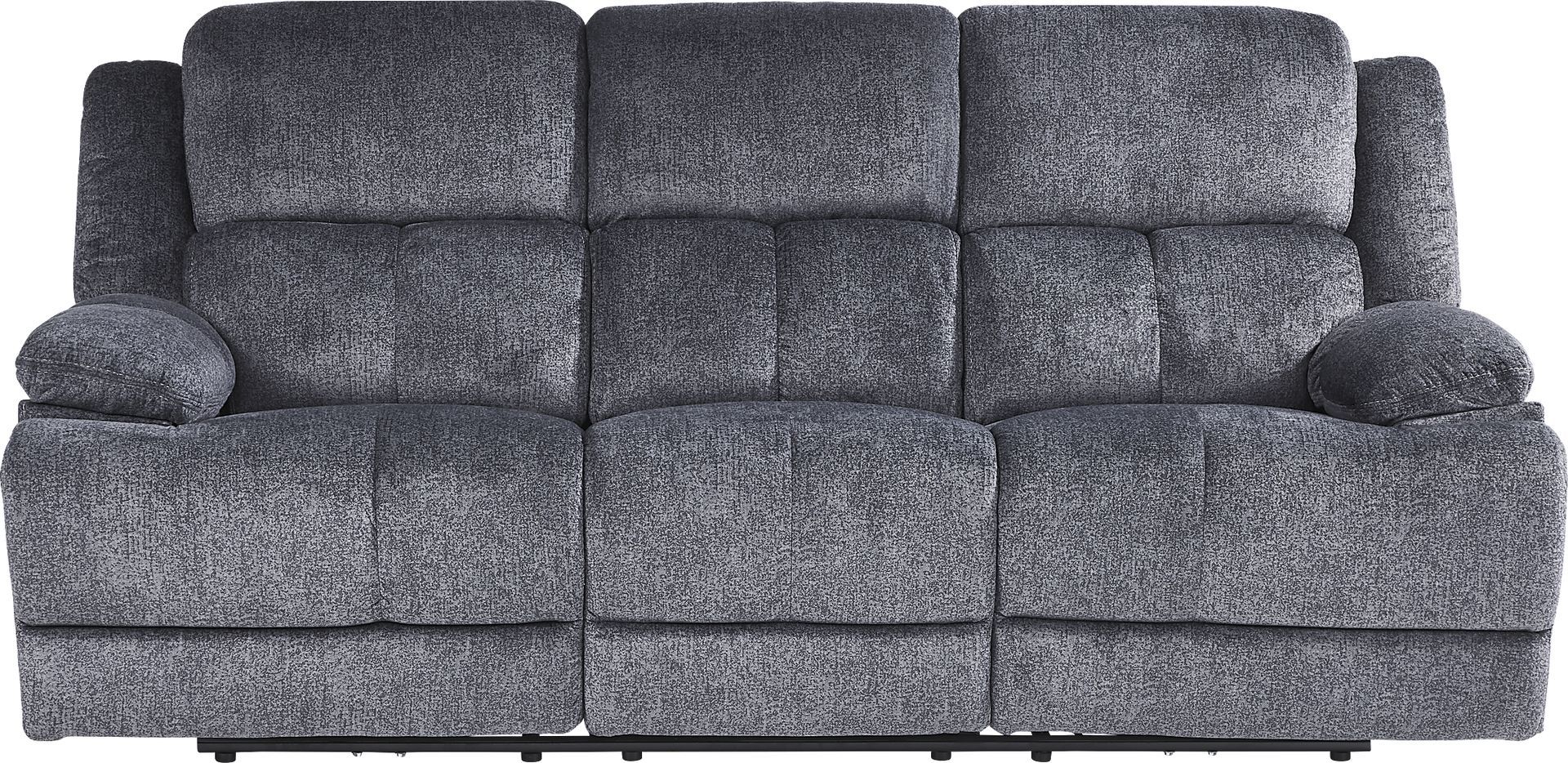 Townsend Gray Polyester Fabric Power Reclining Sofa | Rooms To Go within Gray Dual-Sided Reclining Sofa With Pull Tab, Polyester Upholstery, Cobblestone