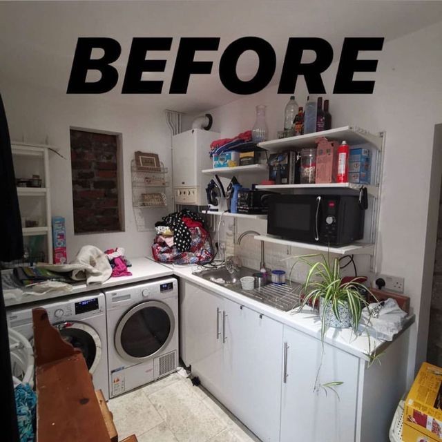 Transformations Before/After On Instagram: &quot;Dreamy Laundry Room 😍 ... pertaining to From Drab to Dreamy Unveiling 6 Inspiring Laundry Room Transformations