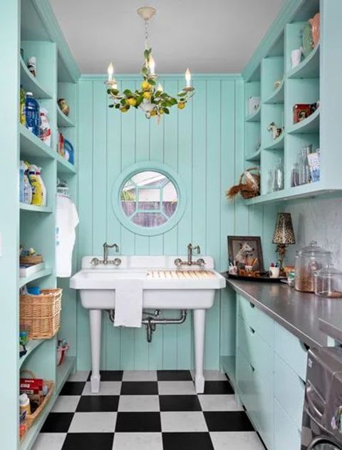 Trending Now: 15 Laundry Rooms Packed With Storage Ideas | Laundry Room Paint, Retro Laundry ... regarding From Chaos to Calm Effortless Laundry Room Storage Secrets