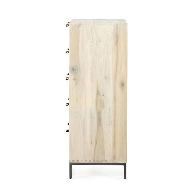 Trey 5 Drawer Dresser In Dove Poplar (108604-006) By Four Hands throughout Trey 9 Drawer Dresser, Dove Poplar