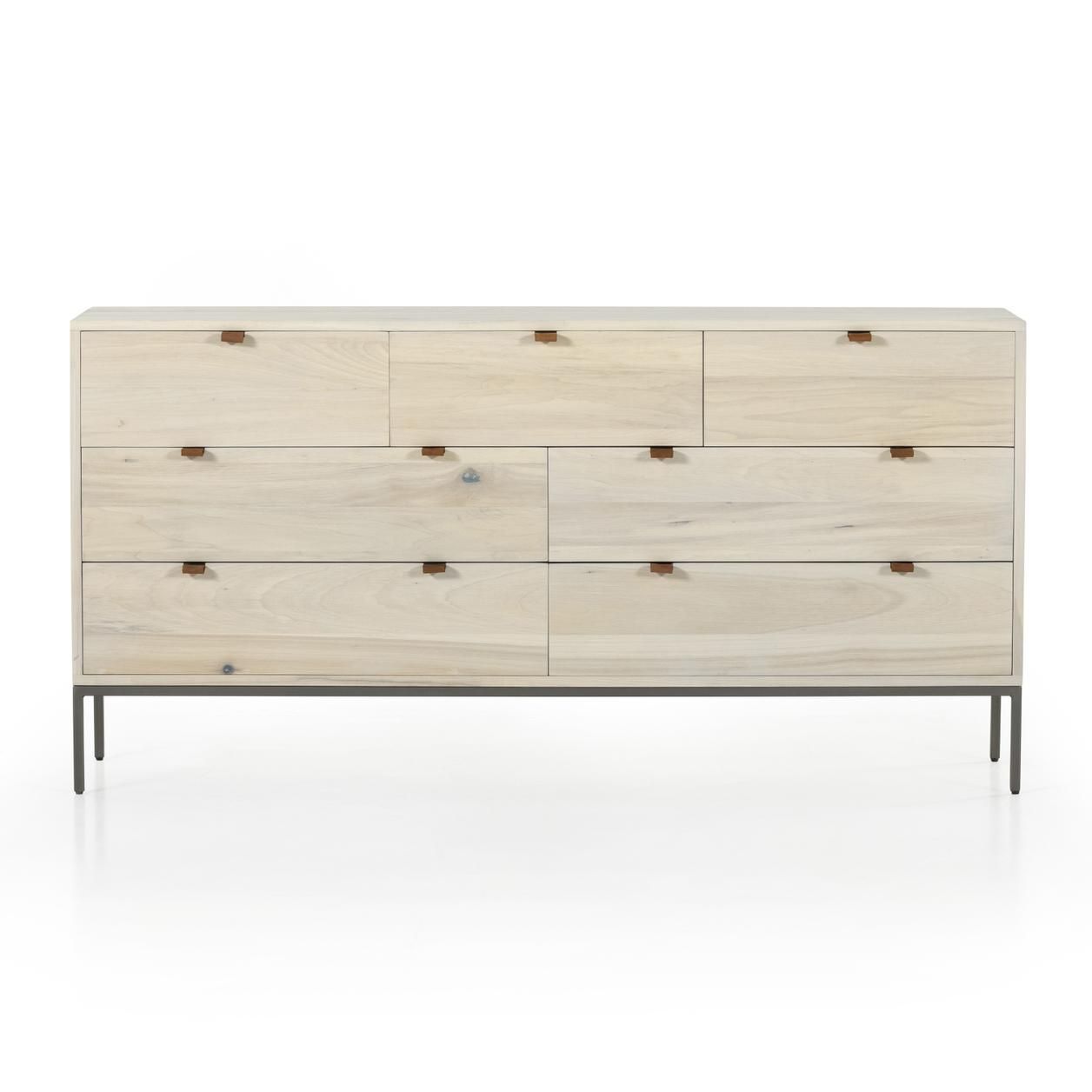 Trey 7 Drawer Dresser In Dove Poplar (108603-006) By Four Hands intended for Trey 9 Drawer Dresser, Dove Poplar