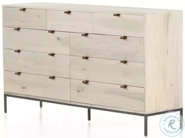 Trey Dove Poplar 9 Drawer Dresser From Four Hands | Coleman Furniture in Exploring the Design Details of the Trey 9 Drawer Dresser Dove Poplar