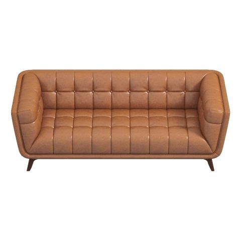 Tupper Modern Chesterfield Tufted Leather Living Room Sofa In Tan - Walmart.com pertaining to Tupper Modern Chesterfield Tufted Leather Living Room Sofa In Tan