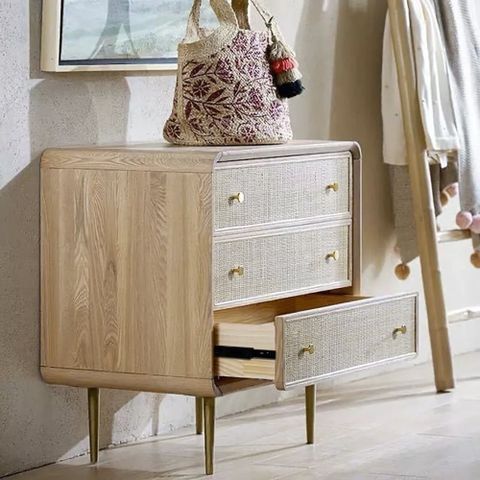 Tural Mid-Century Modern Natural Cabinet 3-Drawer Chest Rattan Woven In ... inside Finding the Perfect Mid-Century Accent Piece Your Rattan Chest Guide