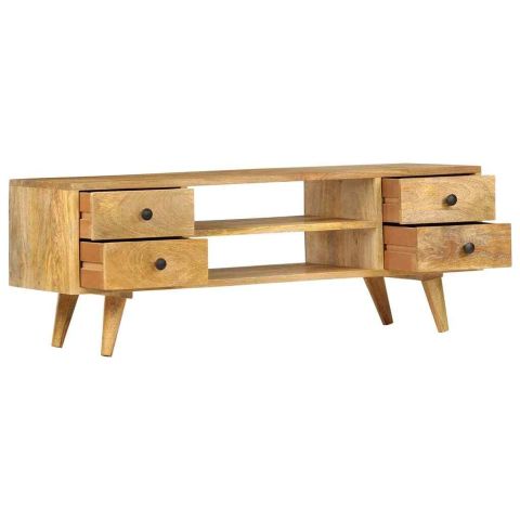Tv Stand Tv Unit Sideboard Tv Console Media Cabinet Solid Mango Wood ... within Vidaxl Tv Stand Tv Unit Sideboard Tv Console Media Cabinet Solid Mango Wood