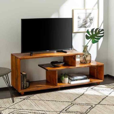 Tv Unit Furniture Design: 11 Inspiring Ideas (2025) within Durability Meets Design The Reid Industrial TV Stand Oak Black 2-Drawer Explained