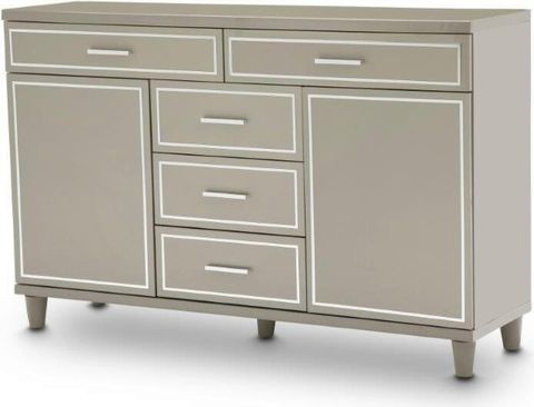 Urban Place Dove Grey Dresser By Michael Amini | 1Stopbedrooms for Urban Place 5-Drawer Dresser, Dove Gray