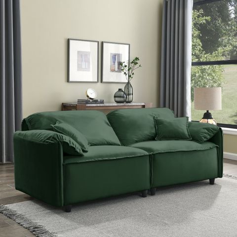 Velvet Loveseat Sofa, Modern Tufted Upholstered Performance Velvet Sofa ... throughout Stories from Homes The Real-Life Joy of Eminence Velvet Sofas