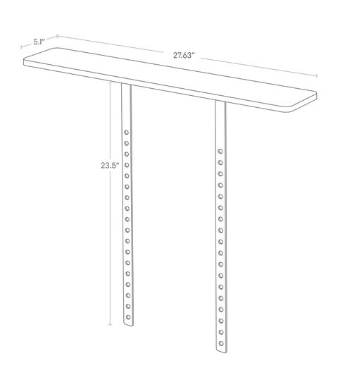 Vesa-Compliant Tv Shelf (24" H) - Steel - Yamazaki Home intended for Vesa-Compliant Tv Shelf, Steel, Holds 6.6 Lbs, White