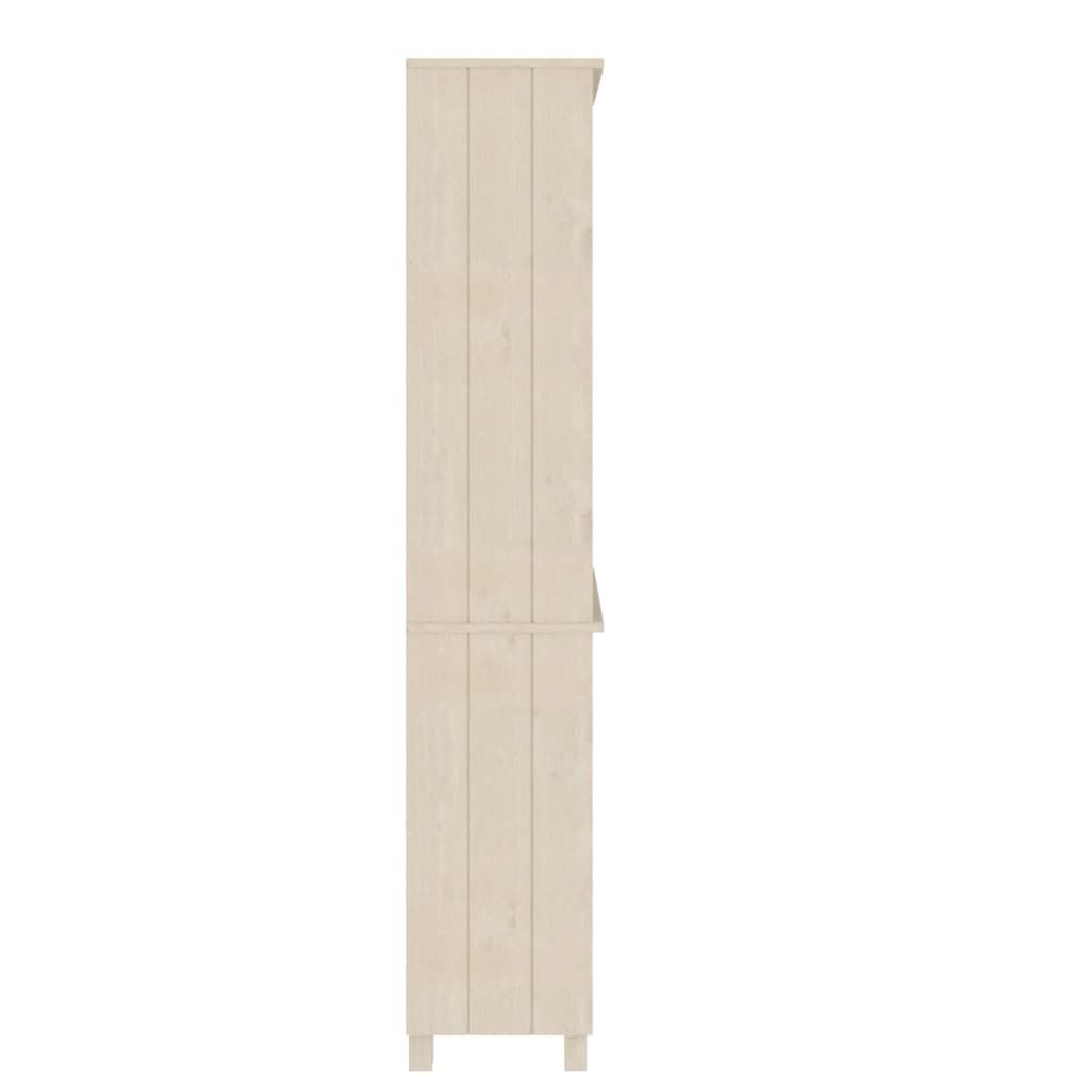 Vidaxl Highboard Hamar Solid Wood Pine Honey Brown | Vidaxl.com intended for Vidaxl Sideboard Buffet Cabinet For Kitchen Hamar Honey Brown Solid Wood Pine