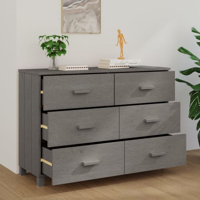 Vidaxl Sideboard Buffet Cabinet With Storage Hamar Honey Brown Solid ... intended for Exploring the Aesthetic Appeal of Pine Wood in Modern Kitchen Interiors