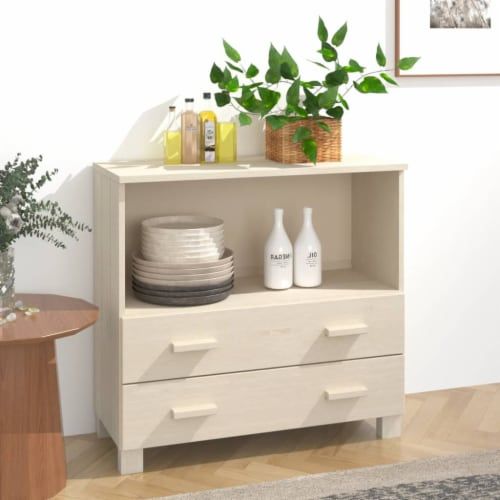 Vidaxl Sideboard Hamar Honey Brown 33.5 X13.8 X31.5 Solid Wood Pine, 1 ... throughout Vidaxl Sideboard Buffet Cabinet For Kitchen Hamar Honey Brown Solid Wood Pine