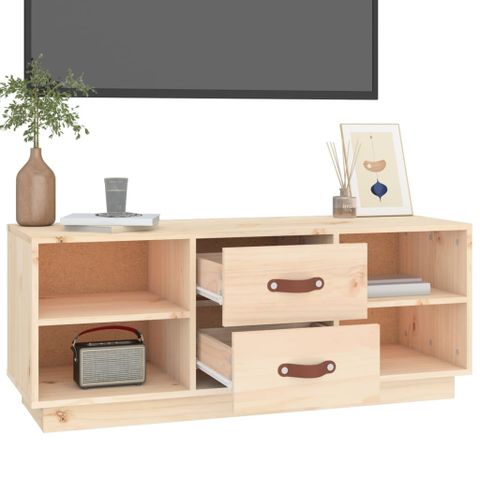 Vidaxl Tv Cabinet 100X34X40 Cm Solid Wood Pine - Wood Factory Furniture for Choosing the Right TV Cabinet A Look at Solid Acacia Wood Options