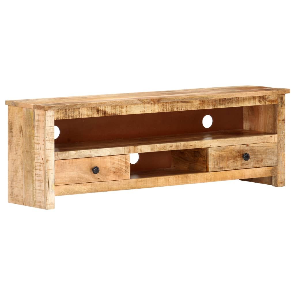 Vidaxl Tv Cabinet 120X30X40 Cm Rough Mango Wood | Vidaxl.com.au for Vidaxl Tv Cabinet 43.3&quot;X11.8&quot;X15.7&quot; Rough Mango Wood