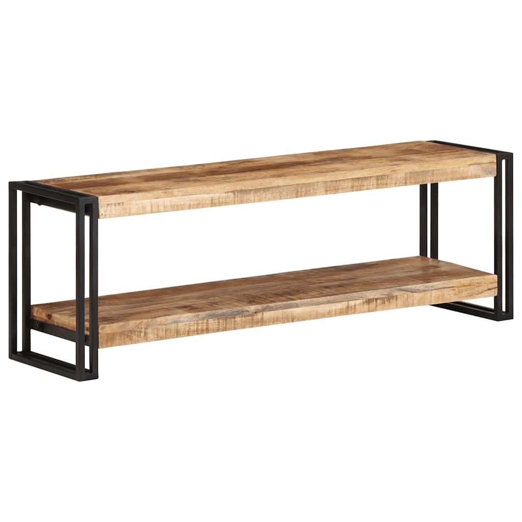 Vidaxl Tv Cabinet 120X30X40 Cm Rough Mango Wood | Vidaxl.com.au throughout Vidaxl Tv Cabinet 43.3&quot;X11.8&quot;X15.7&quot; Rough Mango Wood