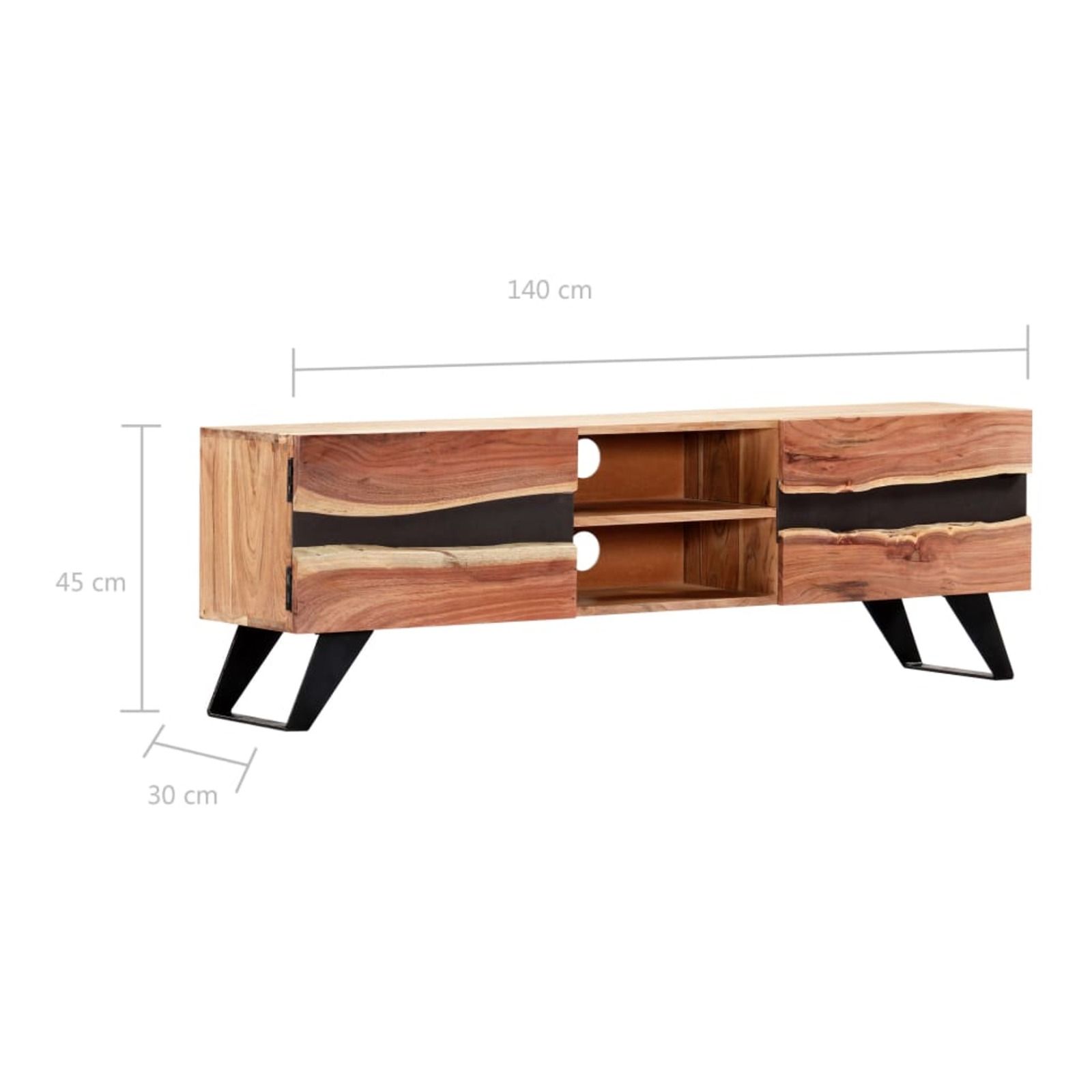 Vidaxl Tv Cabinet 140X30X45 Cm Solid Acacia Wood - Bunnings Australia inside Vidaxl Tv Cabinet Honey Touch Finish Solid Acacia Wood