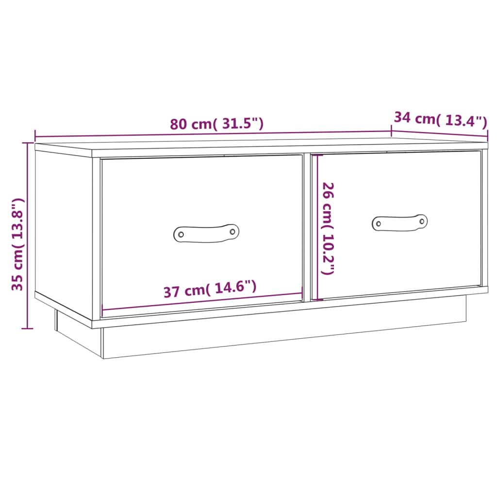 Vidaxl Tv Cabinet Honey Brown 80X34X35 Cm Solid Wood Pine | Vidaxl.ie pertaining to Choosing the Right TV Cabinet A Look at Solid Acacia Wood Options