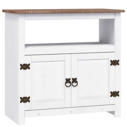 Vidaxl Tv Cabinet Mexican Pine Corona Range White 80Cm Living Room Rack ... pertaining to Vidaxl Tv Stand/ Tv Table, Mexican Pine Corona Range, 35.8X16.9X22 Inches Brown