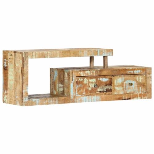 Vidaxl Tv Stand 47.2 X11.8 X15.7 Solid Wood Reclaimed, 35.4 &quot;X11.8 &quot;X15 ... intended for The Art of Crafting Functional Storage Solutions with Reclaimed Materials