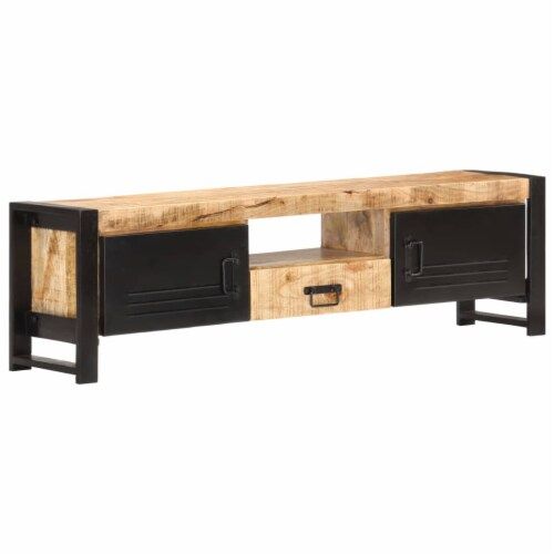 Vidaxl Tv Stand 55.1 X11.8 X15.7 Rough Mango Wood, 1 Set - Kroger inside Vidaxl Tv Cabinet 43.3&quot;X11.8&quot;X15.7&quot; Rough Mango Wood