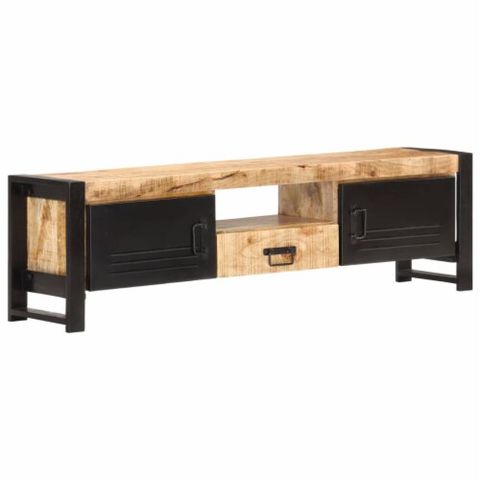 Vidaxl Tv Stand 55.1 X11.8 X15.7 Rough Mango Wood, 1 Set - Kroger inside Vidaxl Tv Cabinet 43.3"X11.8"X15.7" Rough Mango Wood