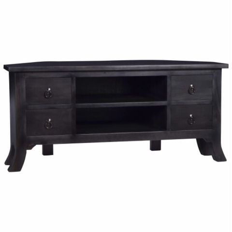 Vidaxl Tv Stand Light Black Coffee 39.4 X15.7 X17.7 Solid Wood Mahogany ... pertaining to Vidaxl Tv Stand Tv Console Sideboard Solid Mahogany Wood With Light Black Coffee