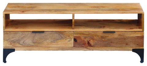 Vidaxl Tv Stand Monitor Stand Desktop Stand Tv Console Media Unit Mango Wood, 1 Pcs - Industrial ... in Designing with VidaXL Reclaimed Wood Understanding Its Unique Qualities