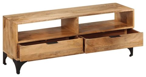 Vidaxl Tv Stand Monitor Stand Desktop Stand Tv Console Media Unit Mango Wood, 1 Pcs - Industrial ... with regard to Vidaxl Tv Stand Monitor Stand Desktop Stand Console Unit Solid Reclaimed Wood