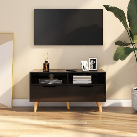 Vidaxl Tv Stand Tv Console Sideboard Tv Unit Home Media Unit Engineered ... regarding Vidaxl Tv Stand Tv Console Sideboard Tv Unit Media Unit Cupboard Black Metal